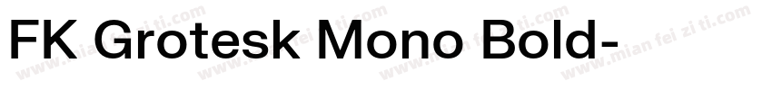 FK Grotesk Mono Bold字体转换